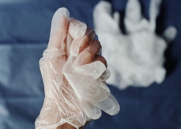 guanti in vinile senza polvere